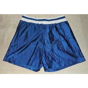 Vtg DA Don Alleson Athletic Women’s XL Blue Satin Boxing Shorts Nylon Shiny USA